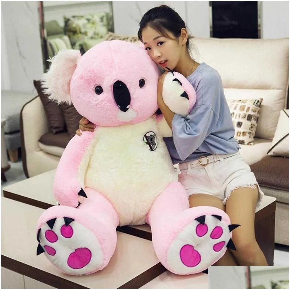 70-140cm big  australia koala plush toy soft stuffed koala bear doll toys kids toys juguetes toys for girls birthday gift q0727