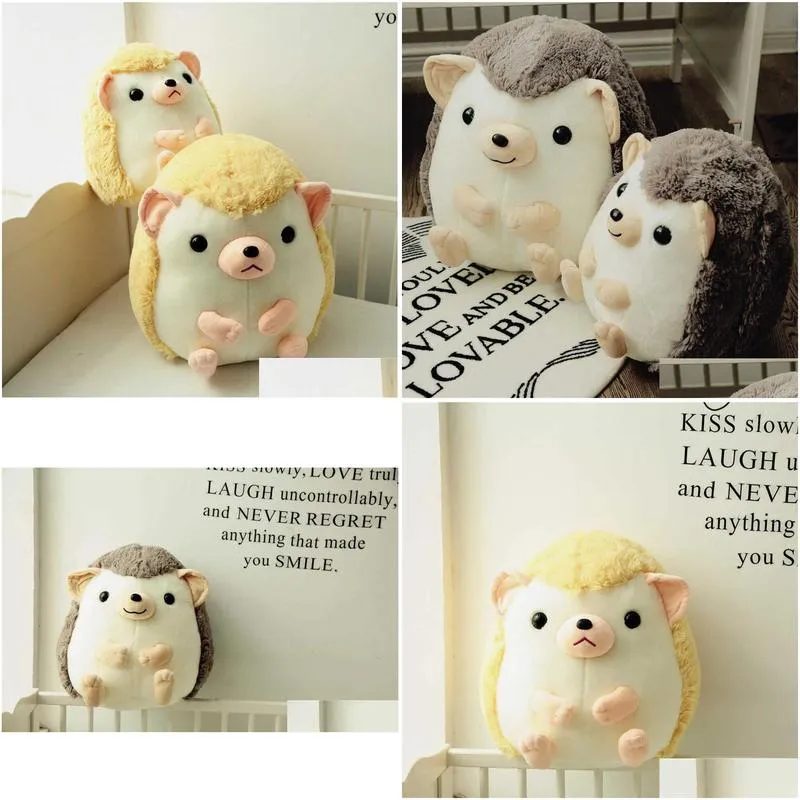 lovely cute hedgehog plush toy girls soft stuffed hedgehog animals toys for children kids friend birthday graduation gift q0727