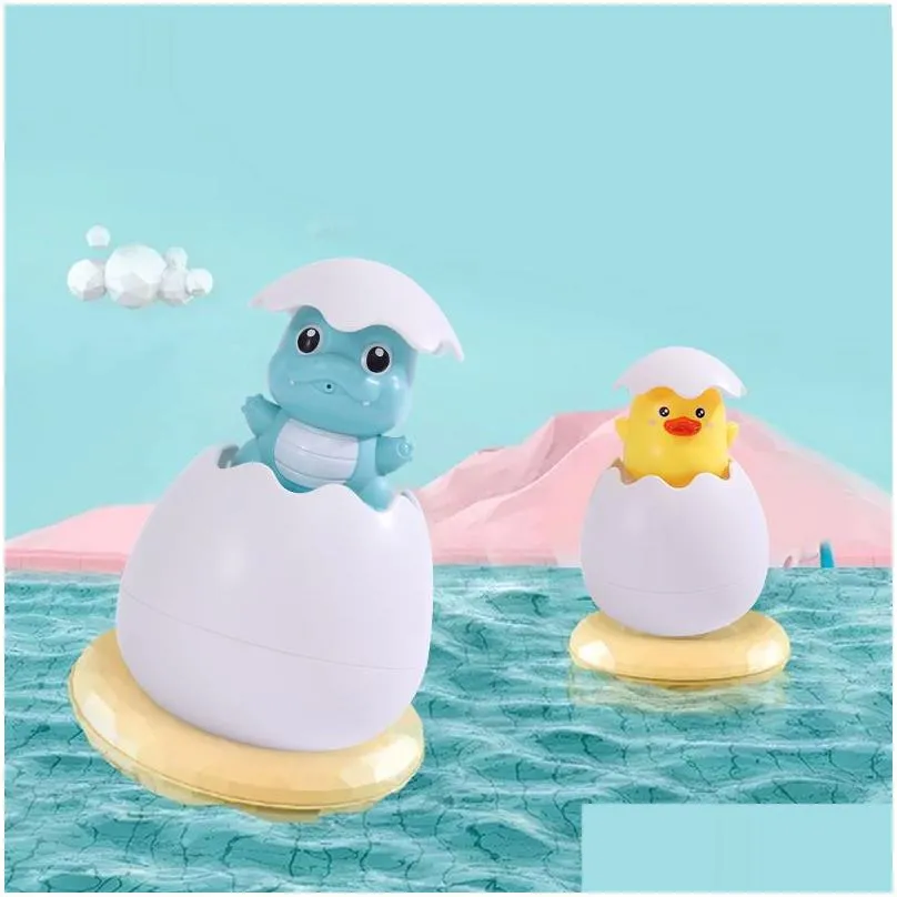 Baby Swimming Bathroom Bathing Shower Toy Children`s Penguin Egg Water Spray Sprinkler Sprinkling Clockwork Toys 1110