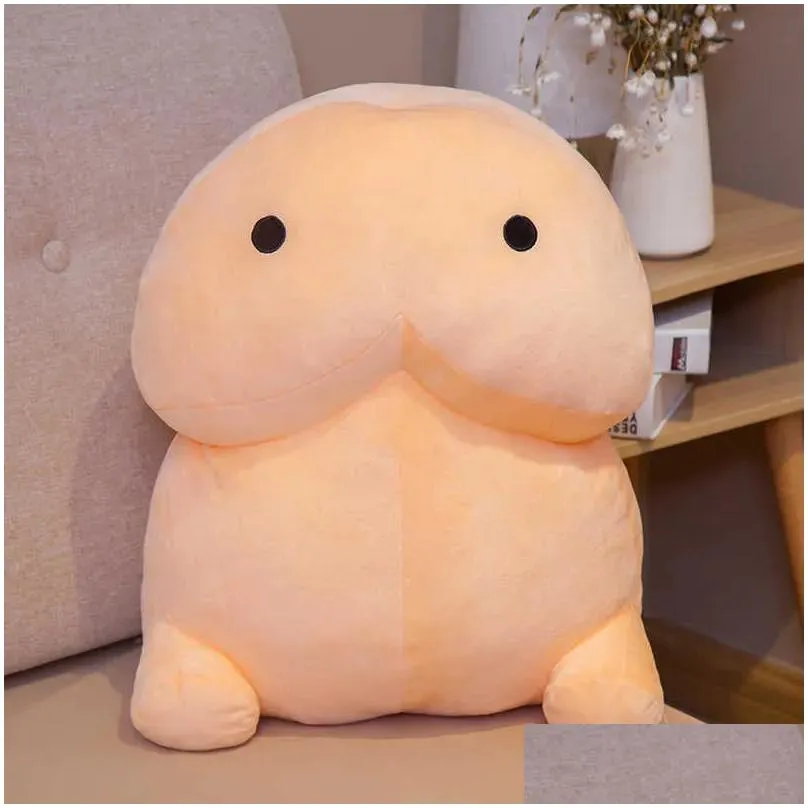  lovely ding plush fluffy pillow toys girls spoof creative interesting kawaii long decor doll christmas gift for friends q0727