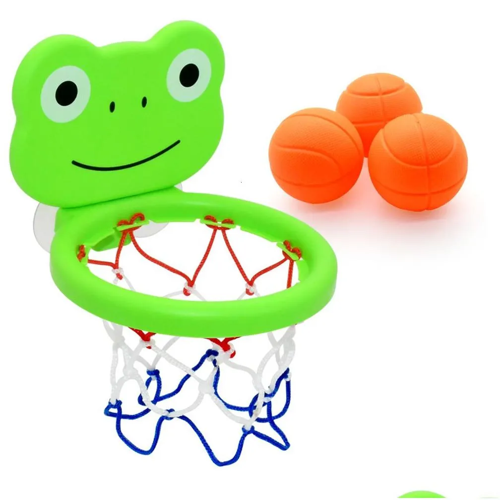 Bath Toys Baby Kids Mini Shooting Basket Bathtub Water Play Set Basketball Backboard with 3 Balls Funny Shower Fun for Toddlers 230529