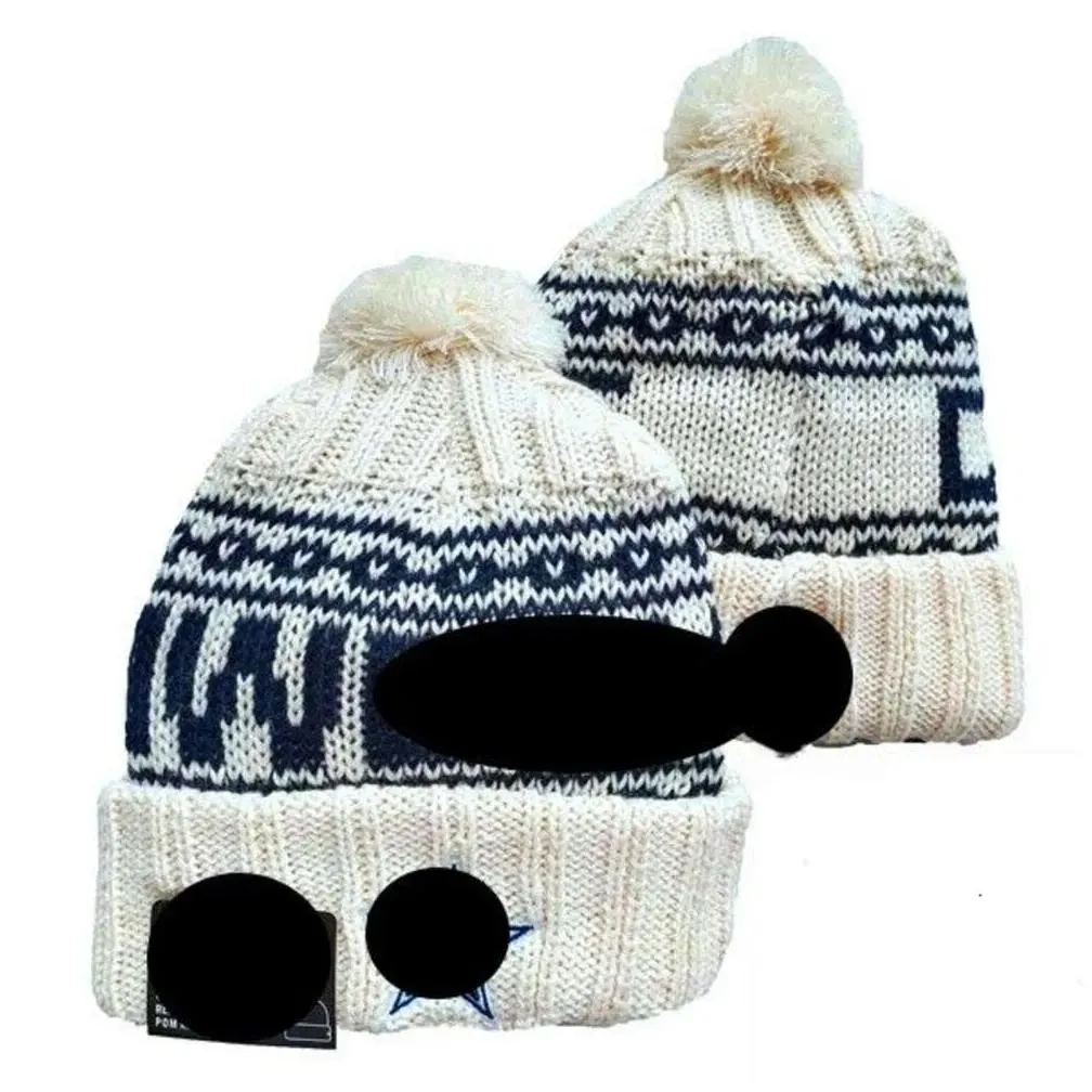 Dallas``cowboys``bobble Hats Baseball Ball Caps 2023-24 Fashion Designer Bucket Hat Chunky Knit Faux Pom Beanie`` Christmas Hat