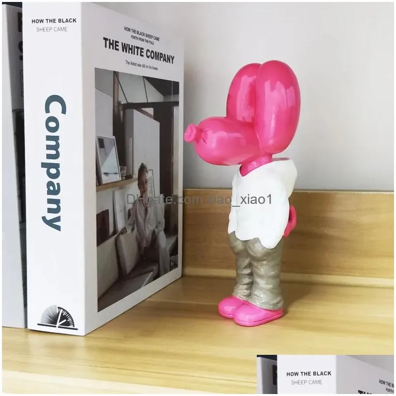 nordic balloon dog statue jeff junior street art sculpture home decoration animal doll sculpture craft living room ornament 220211