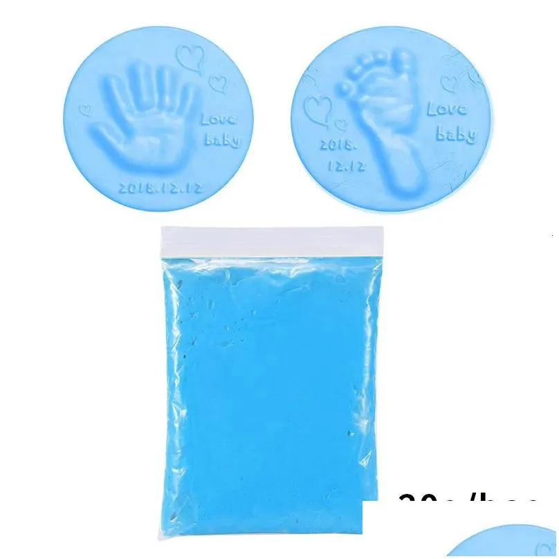 Keepsakes E Baby Care Air Drying Soft Clay Handprint Footprint Imprint Kit Casting ParentChild Hand Inkpad Fingerprint Kids Toys