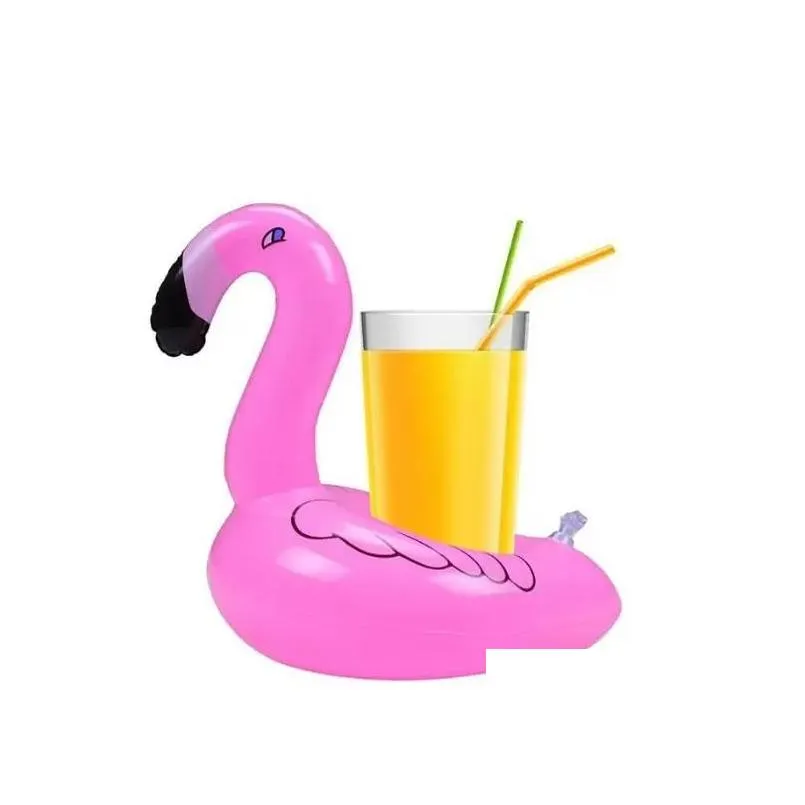Inflatable Drinks Cup toys Holder Pool Floats Bar Coasters Floatation Devices Children Bath Toy small size