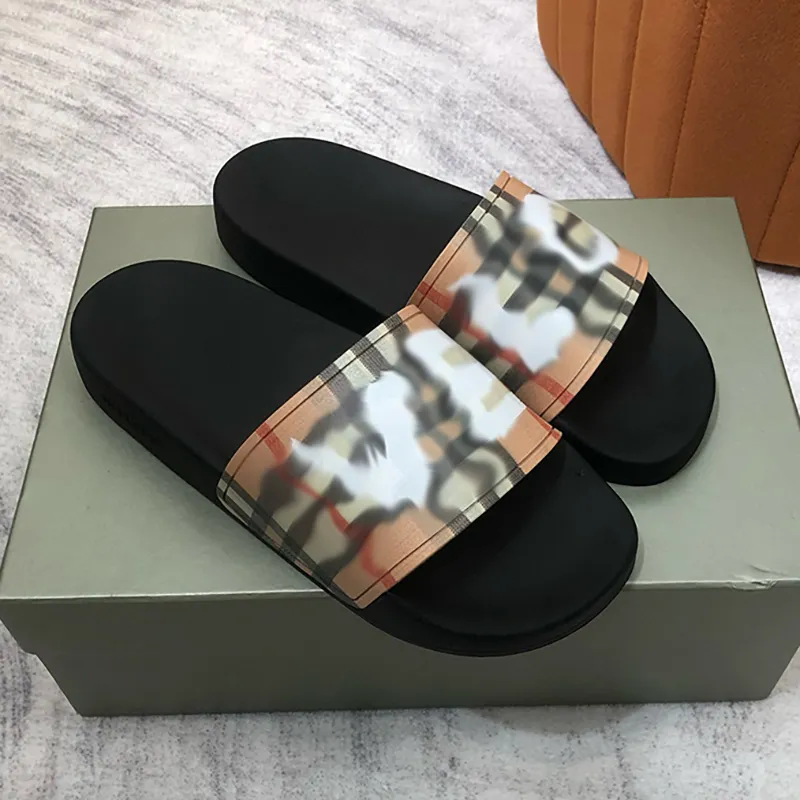 2024 Designer slides sandals slipper sliders Letters BUR slippers for men women Hot Fashion unisex Pool beach Luxury flip flops With box 35-46