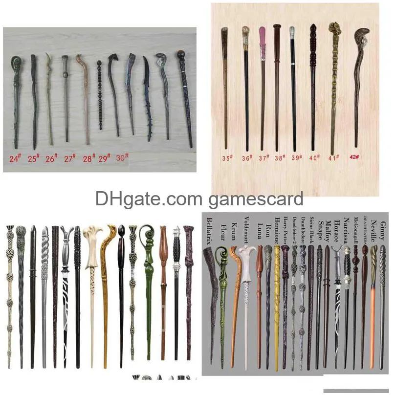Magic Props Creative Cosplay 42 Styles Hogwarts Series Wand New Upgrade Resin Magical Drop Delivery Dhi6H
