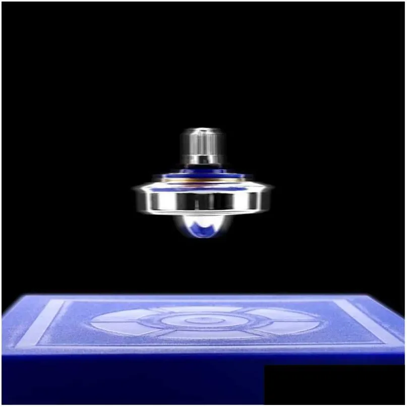 kids magnetic spinning tops levitation magic gyro gyroscope suspended ufo floating levitating classic toy q0528