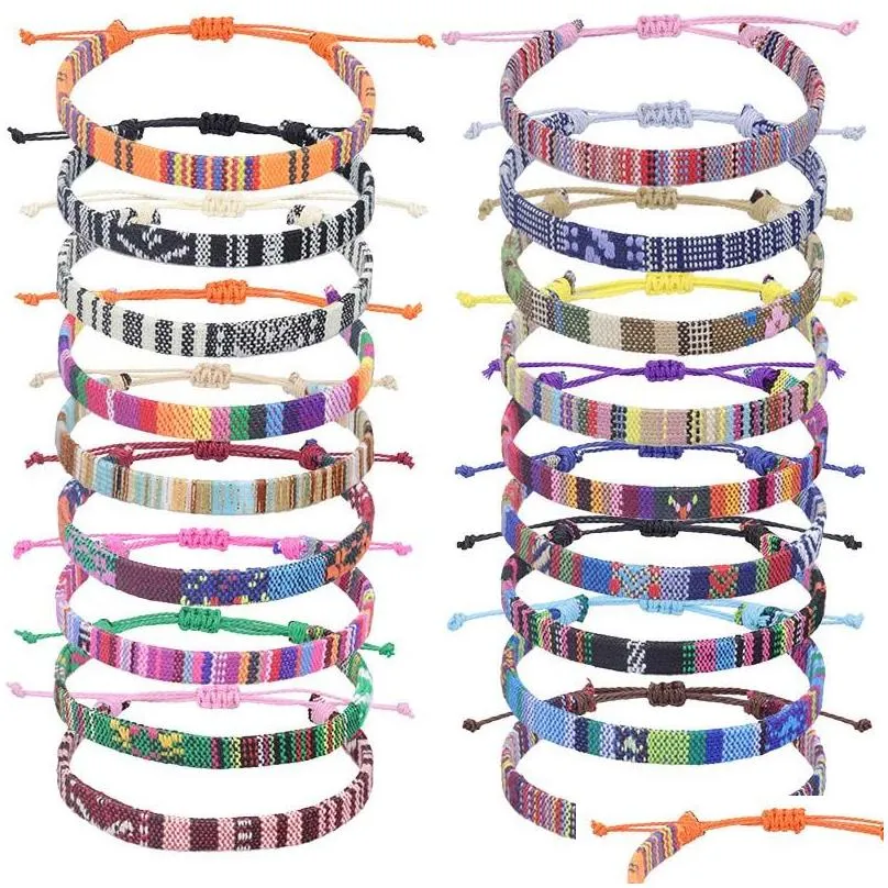 Fashion Ethnic Element Colors Fabric Anklets Classical Nepal Style Foot Acsessories Rope Anklet Size 18-36CM Mix Style