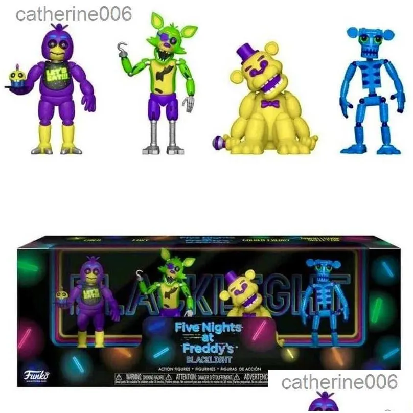 other toys fnaf figures freddy bonnie foxy chica fazbear bear action figure pvc collection nightmare fredbear balloon boy dolls model