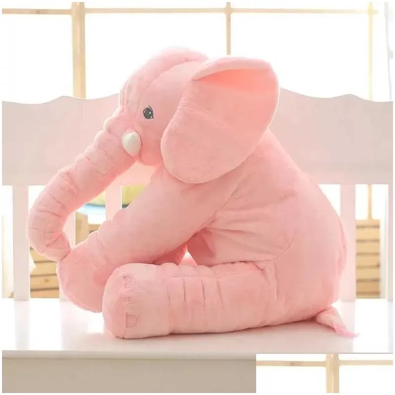  arrival 60cm one piece gray elephant plush doll with long nose cute pp cotton stuffed baby super soft elephants toys wj346 q0727