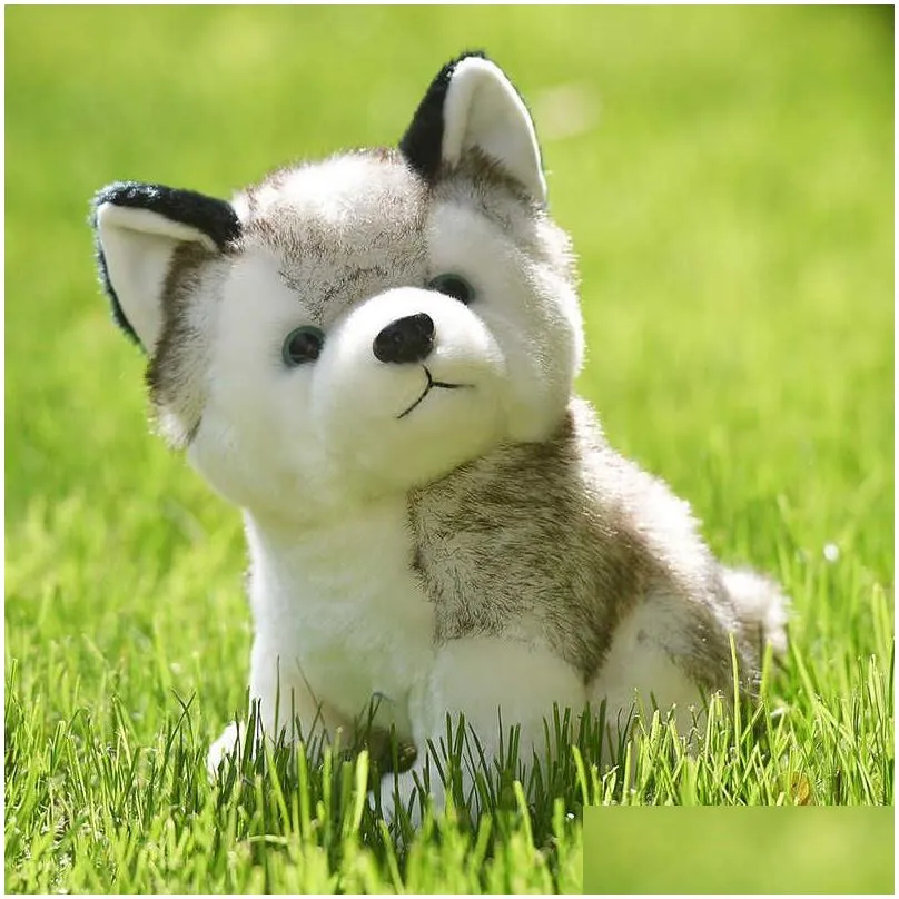 20-30cm cute husky dog plush toy wolf soft stuffed animal cute plush kawaii children doll fluffy birthday gift child boy wj131 q0727