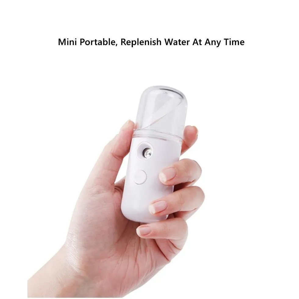 Face Care Devices New Mini Nano Mist Sprayer Facial Body Nebizer Steamer Moisturizing Skin Care Tools 30Ml Face Spray Beauty Instrumen Dhkru