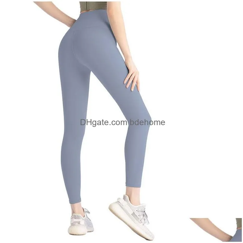 Yoga Outfit Ll 2023 Yoga Lu Align Leggings Women Shorts Cropped Pants Outfits Lady Sports Ladies Exercise Fitness Wear Girls Running G Dhap5