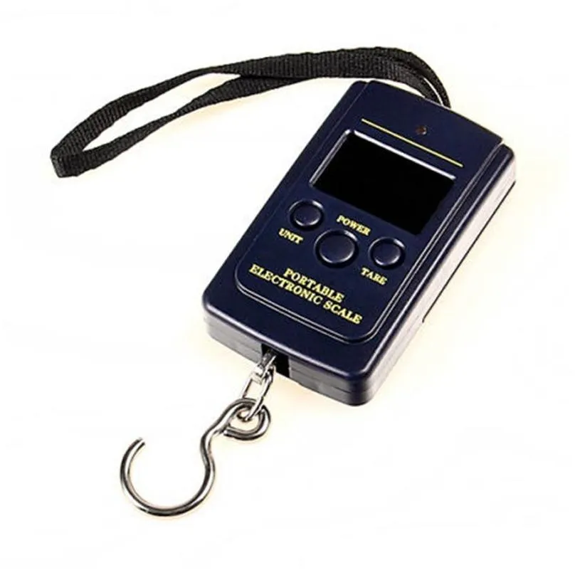 wholesale high quality 20g 40kg digital scales lcd display hanging luggage fishing weight scale h1765 navy blue 1pcs