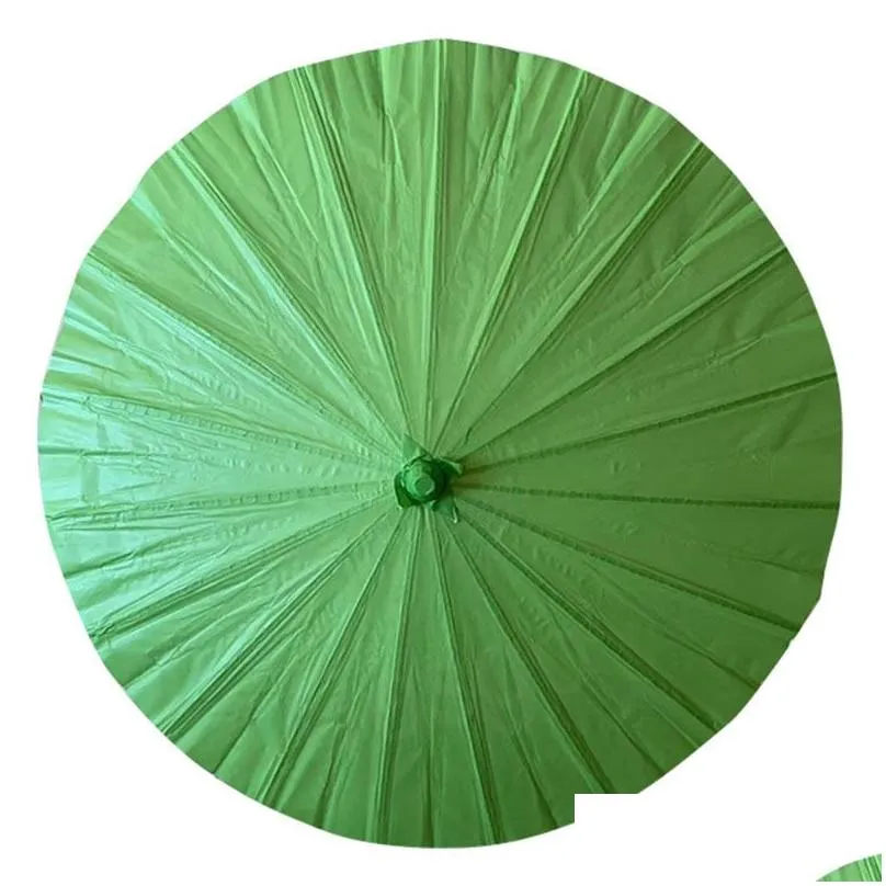 60cm solid color dance paper umbrella painting chinese paper parasol wedding party decoration favors classical umbrellas bh8545 tqq