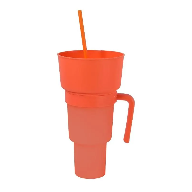 pp plastic coke cup with straw cup and fried chicken popcorn fries creative snack cup holder bowl bpa z11