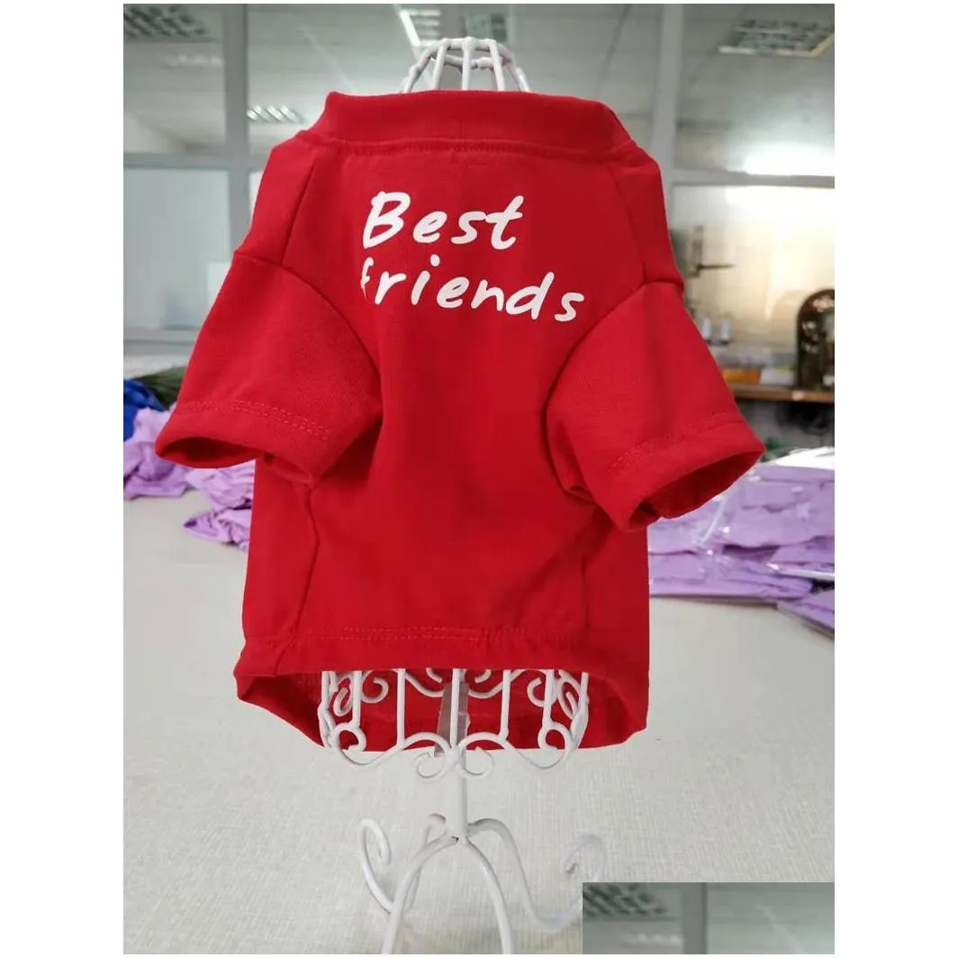 Dog Apparel Dog Shirt Summer Clothes For Small Dogs Breathable Lightweight Pet Tshirt With Sleeves Cat Outfit Drop Delivery Home Garde Dhybe