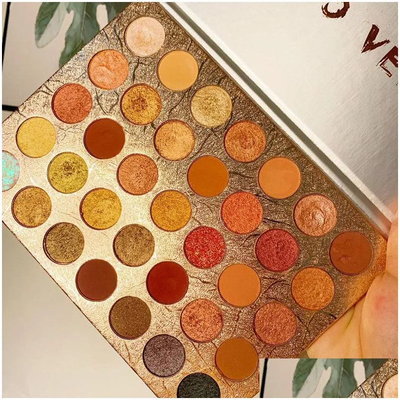 Eye Shadow New Professional 35 Colors Glitter Eyeshadow Palette Matte Shimmer Eye Shadow Waterproof Makeup Cosmetic Sets Drop Delivery Dhd2D