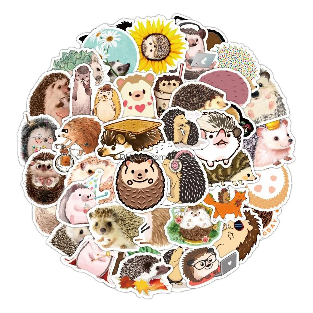 Other Decorative Stickers 60Pcs Cute Hedgehog Stickers Iti For Diy Lage Laptop Motorcycle Sticker Drop Delivery Home Garden Home Decor Dhh5M