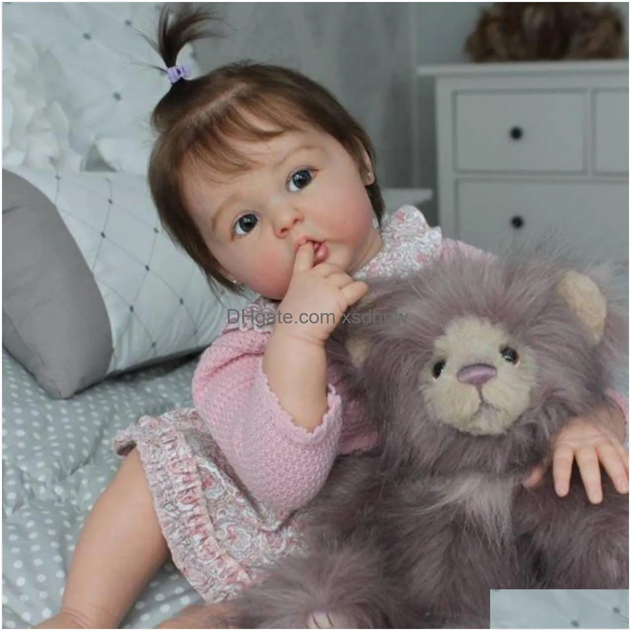 dolls bzdoll two versions 50cm60cm baby reborn 3dpaint skin with vein realistic silicone doll toy handmade princess toddler bebe