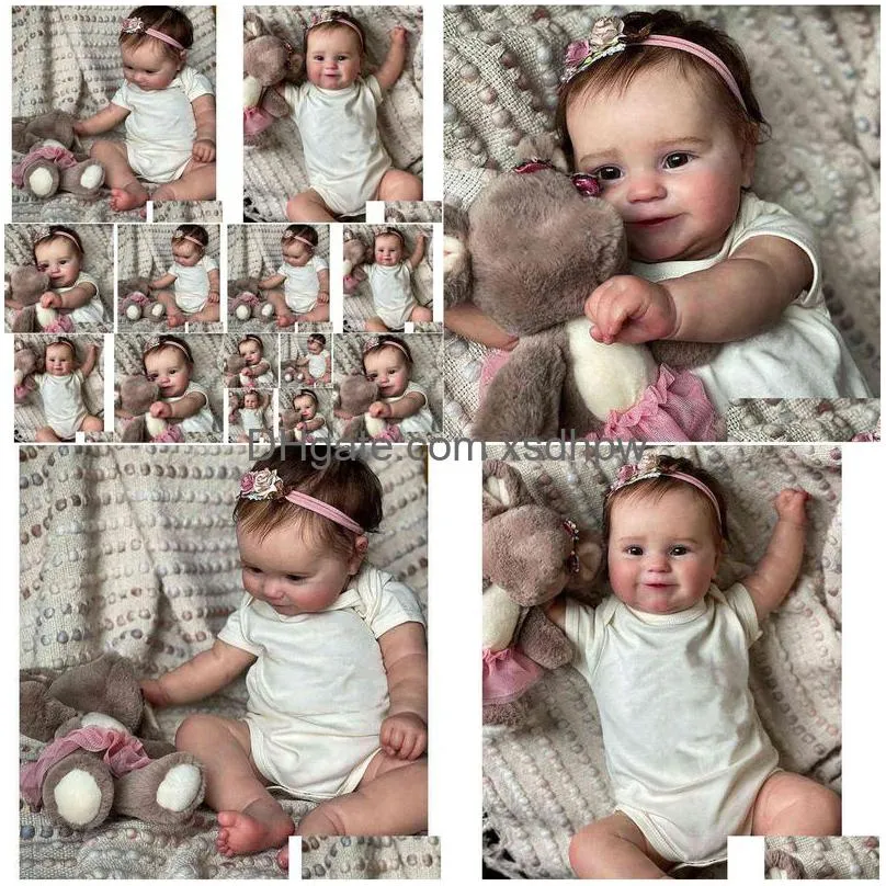 50cm full body silicone reborn maddie doll waterproof hand-detailed painting with visible veins lifelike 3d skin tone aa220325