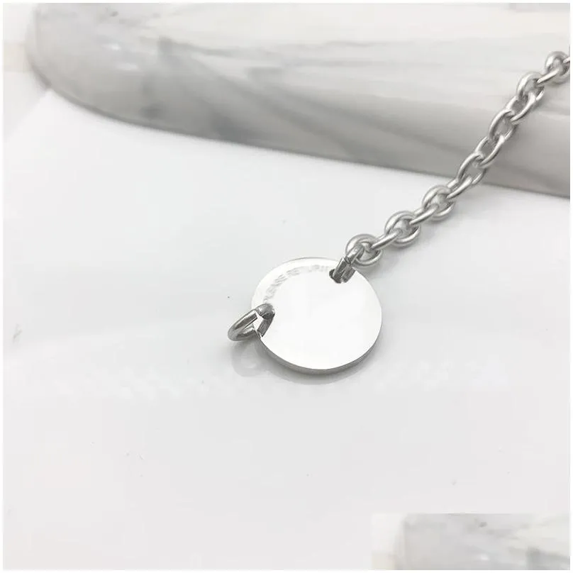 Chain Heart Bracelets Women Stainless Steel Fashion Link Chain On Hand 19Mm Couple Jewelry Gift For Girlfriend Christmas Valentine Day Dhmho