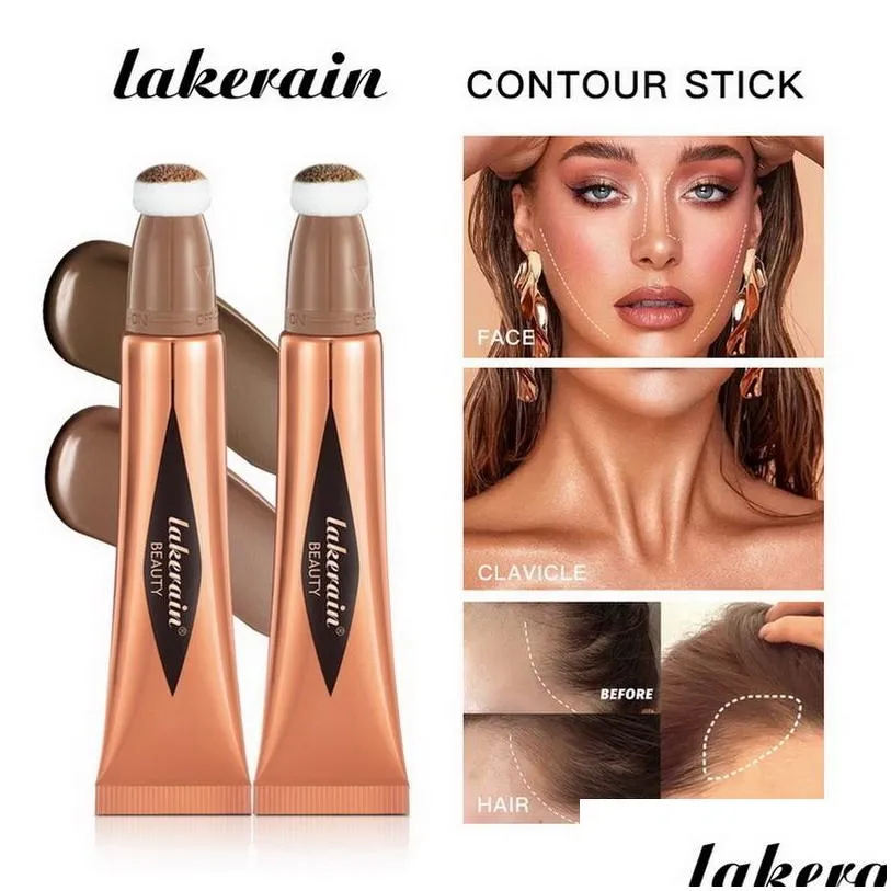 Other Health & Beauty Items Lakerain Highlighter Contour Stick Eye Blush Highlight Concealer Beauty Mtifuncational Easy To Wear Long-L Dhq71