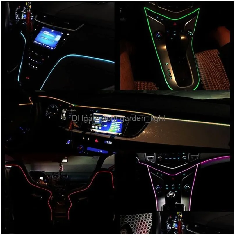 led strips car environment el wire led usb flexible neon interior lights assembly rgb light for automotive decoration lighting
