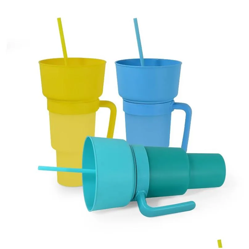 pp plastic coke cup with straw cup and fried chicken popcorn fries creative snack cup holder bowl bpa z11