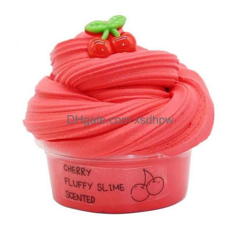 60ml/35g fruit butter slime fluffy glue charms additives clay supplies plasticine slimes kit chocolate modelling toy for kids