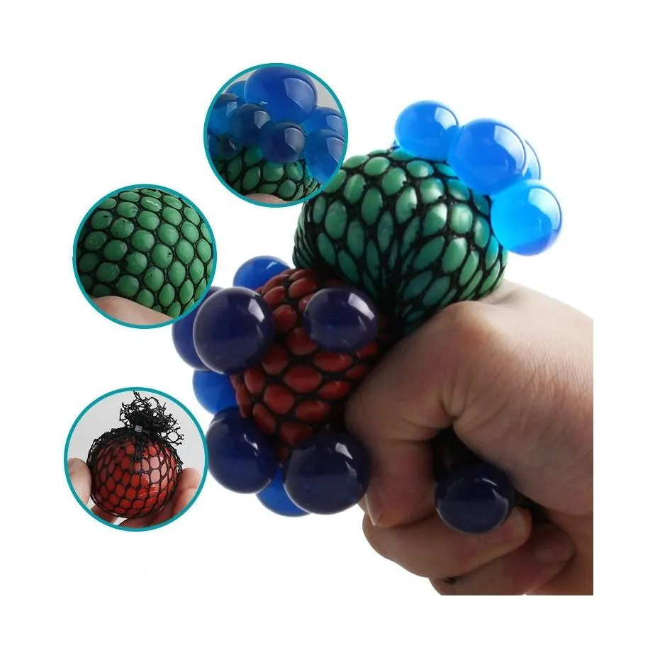 Decompression Toy Mesh Squishy Ball Super 6Cm Rubber Vent Grape Squeezing Relief For Kids Adts Dda425 Drop Delivery Toys Gifts Novelty Dh2Tk