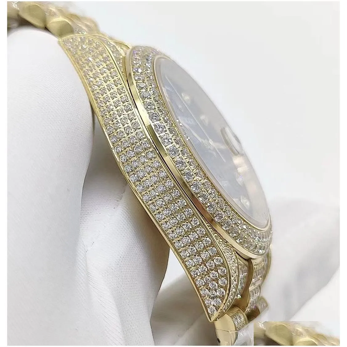 Luxury Designer Classic FashionSet with diamond Automatic Watch Size 41mm digital scale Sapphire glass waterproof feature Christmas