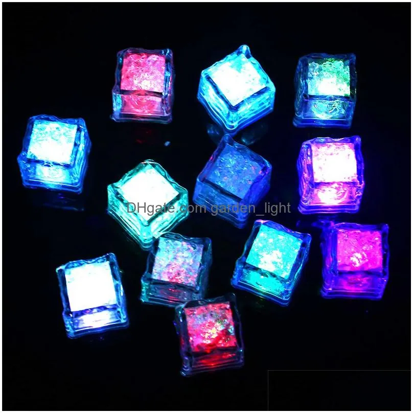 led lighting polychrome flash party lights glowing ice cubes blinking flashing decor light up bar club wedding