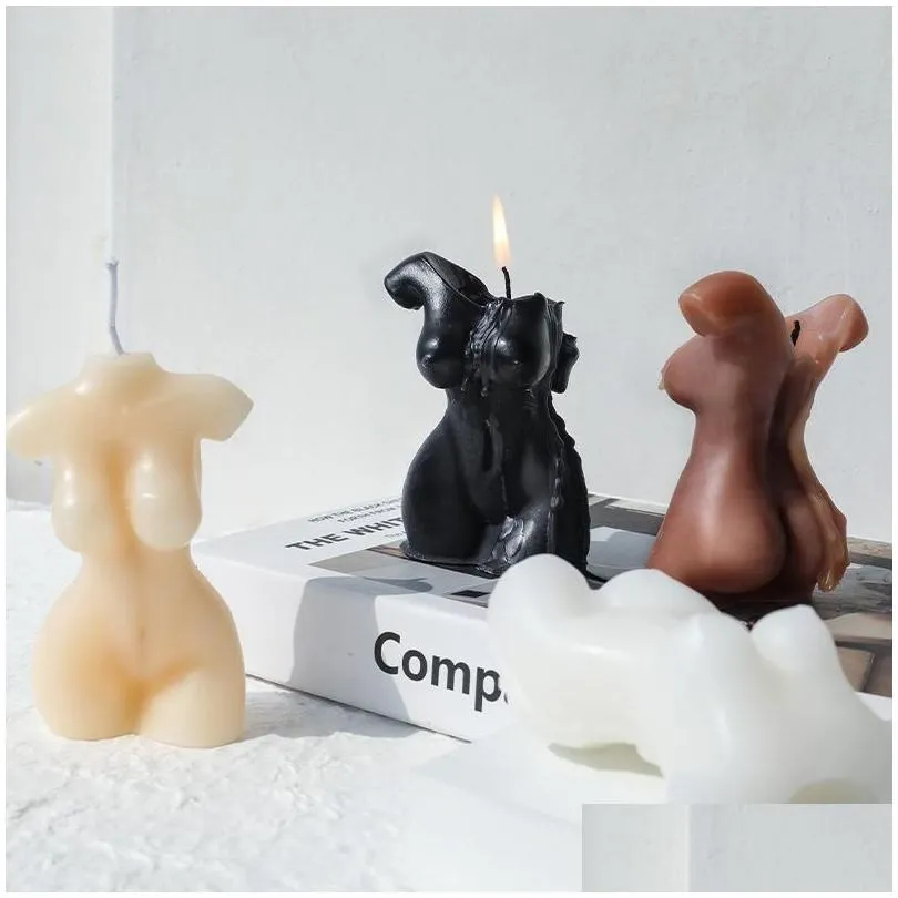 Candles Body Shape Candles 9.5X6.5Cm Art Scented Fragrance Candle Soy Wax Home Decoration Party Flameless For Bedroom Birthday Wedding Dhpkg
