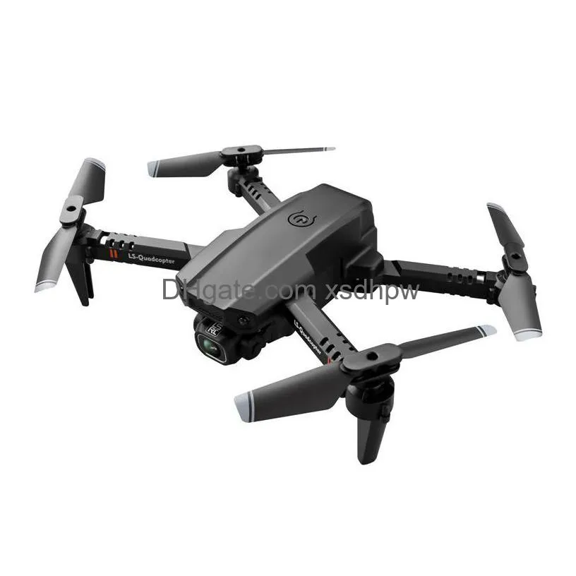 lsrc ls-xt6 4k hd dual lens mini drones uav wifi 1080p real-time transmission fpv drone double cameras foldable rc quadcopter christmas
