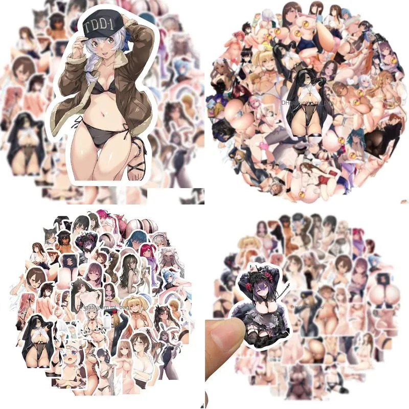 Other Decorative Stickers 50Pcs Sticker Diy Hentai Y Pinup Bunny Girl Waifu Stickers Laptop Car Truck Motorcycle Phone Refrigerator Dr Dhyds