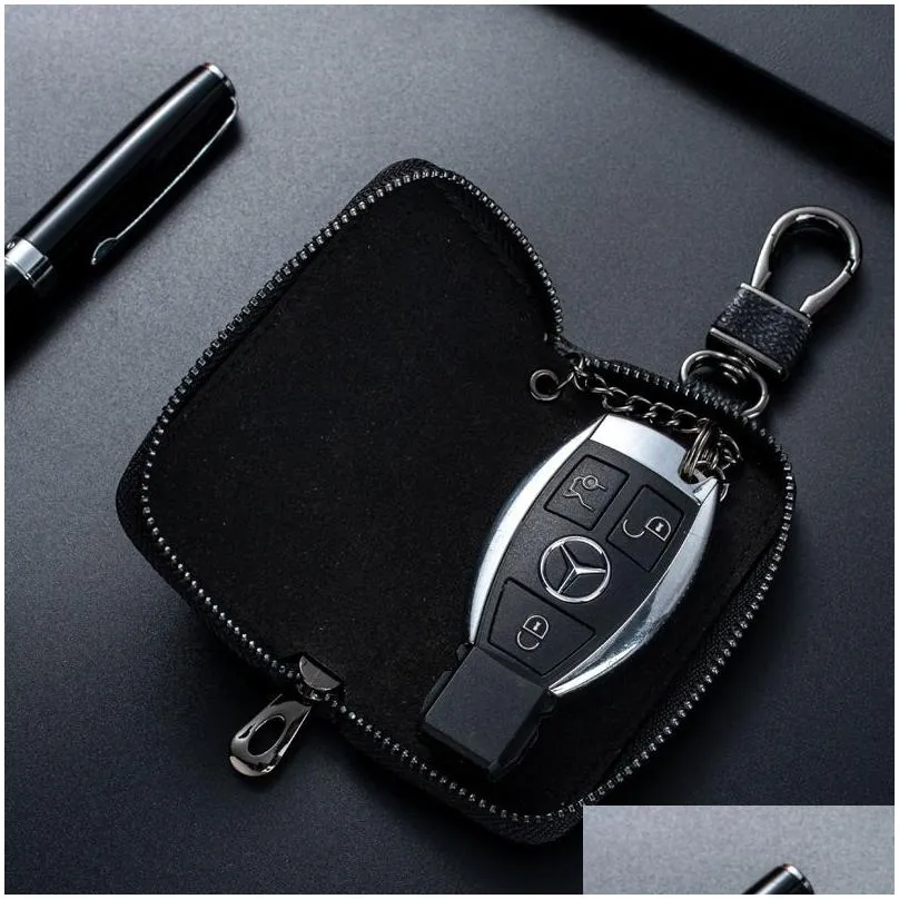 Bag Keychains Car Keys Holder Key Rings Black Plaid Brown Flower PU Leather Pendant Keyrings Charms for Men Women Gifts Fashion Designer Pouches Jewelry