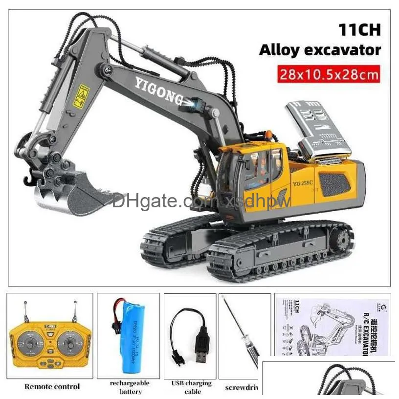 electric/rc car remote control excavator bulldozer rc car toys dump truck electric engineering 2.4g high tech vehicle model for boys gifts