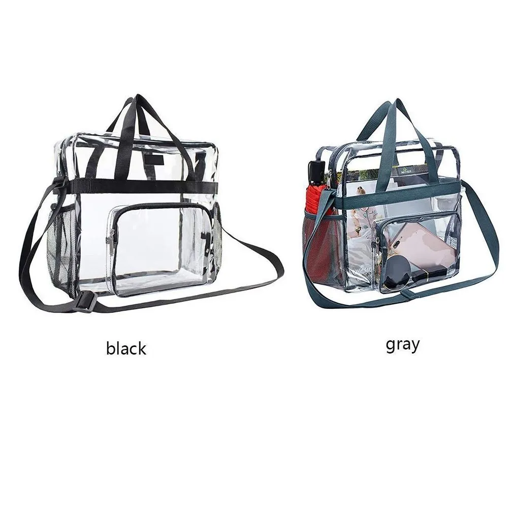 school bags pvc clear purse large capacity stadium approved crossbody for concerts sports festivals 230313