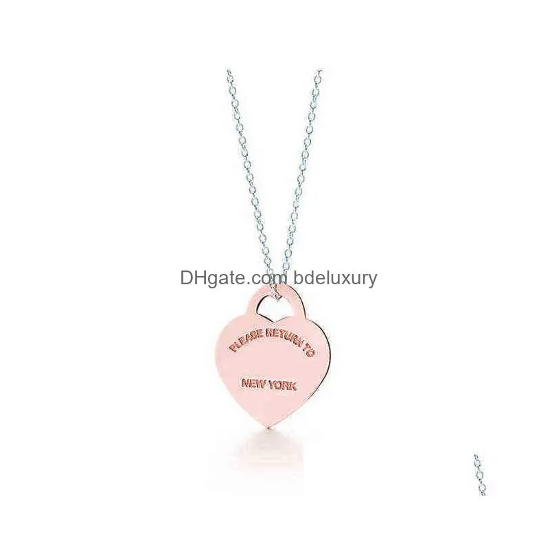 Pendant Necklaces Designer Necklace Women 925 Sterling Sier Classic Heart Pendant Wholesale Luxury Jewelry Y221122 Drop Delivery Jewel Dhgcp