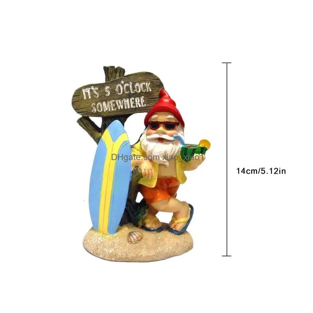 garden decorations perfect garden gnome dwarf couple resin garden statue craft christmas party decoration for home office fairy-tale gardens