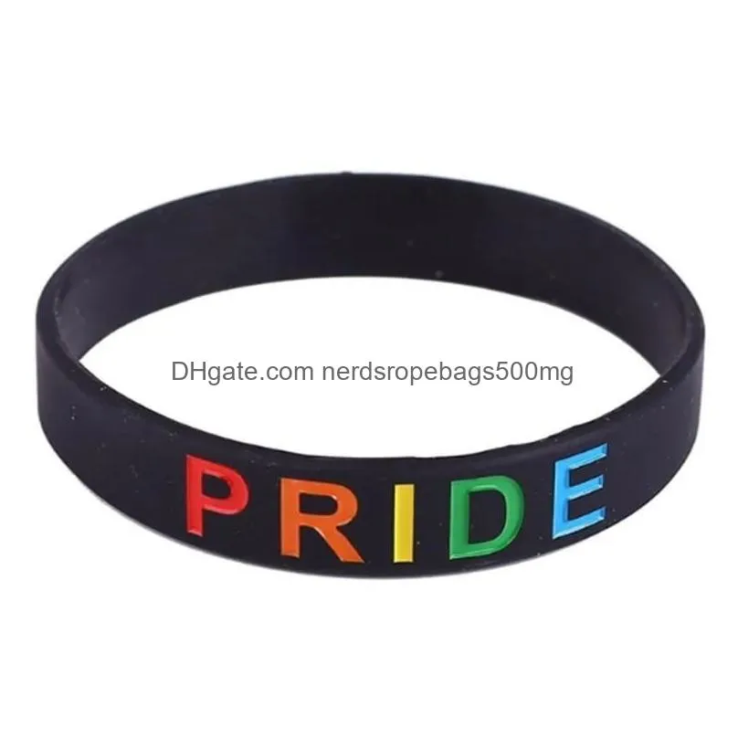 Party Favor 13 Design Lgbt Sile Rainbow Bracelet Party Favor Colorf Wristband Pride Wristbands Delivery New Drop Delivery Home Garden Dhilr