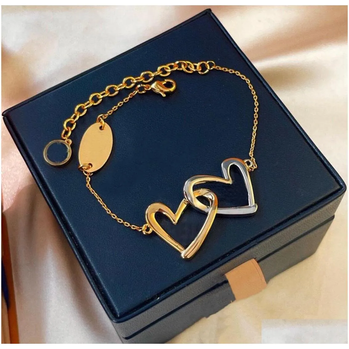 Pendant Necklaces Fashion Luxury Necklace Designer Jewelry Bracelet Brand Heart-Shaped For Womens Brands And Bracelets Valentines Day Dhpkw