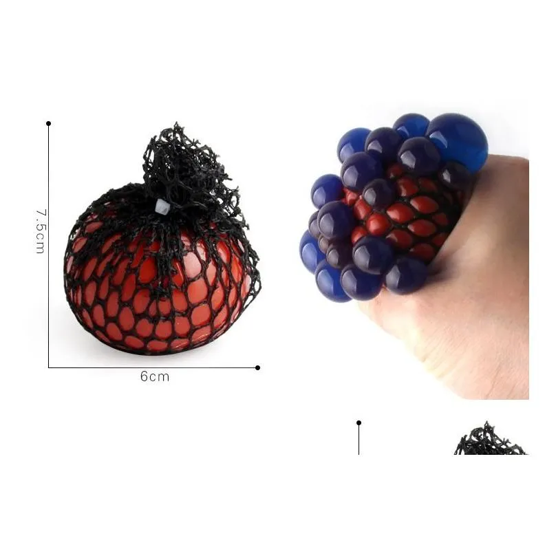 Decompression Toy Mesh Squishy Ball Super 6Cm Rubber Vent Grape Squeezing Relief For Kids Adts Dda425 Drop Delivery Toys Gifts Novelty Dh2Tk