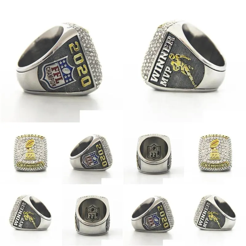 With Side Stones Fantasy Football League Championship Ring Fans Men Women Gift Size 8-13 Choose Your Drop Delivery Jewelry Ring Dhavp