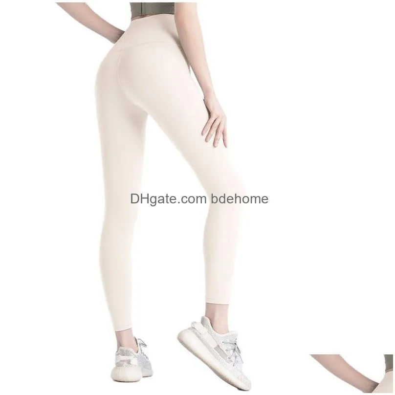 Yoga Outfit Ll 2023 Yoga Lu Align Leggings Women Shorts Cropped Pants Outfits Lady Sports Ladies Exercise Fitness Wear Girls Running G Dhap5