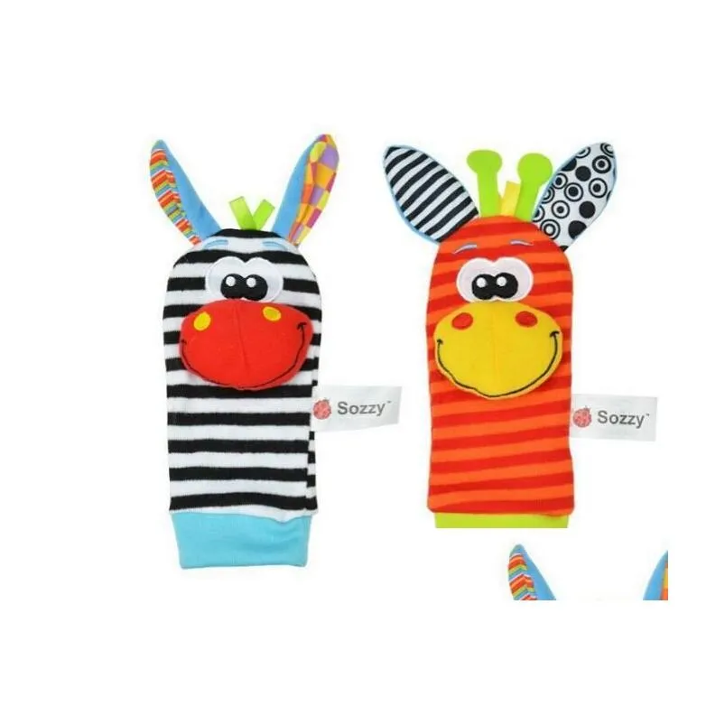 Baby Toy Sozzy Baby Toy Socks Toys Gift Plush Garden Bug Wrist Rattle 3 Styles Educational Cute Bright Drop Delivery Toys Gifts Learni Dhzga