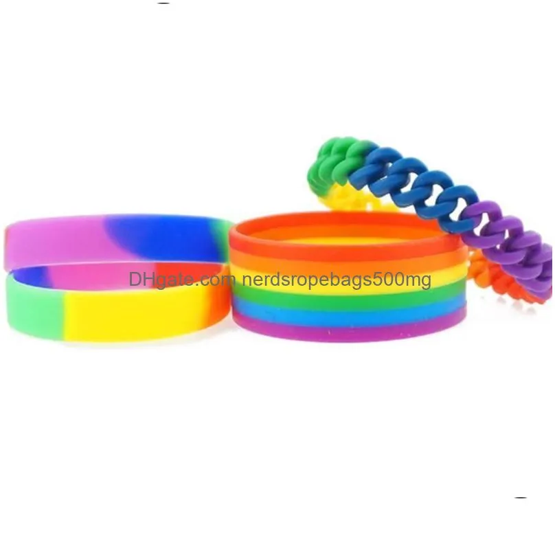 Party Favor 13 Design Lgbt Sile Rainbow Bracelet Party Favor Colorf Wristband Pride Wristbands Delivery New Drop Delivery Home Garden Dhilr