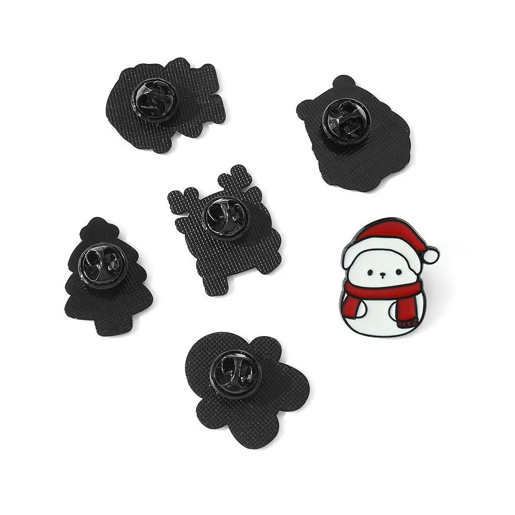 Chrsitmas Enamel Brooch Pins Set Aesthetic Cute Lapel Badges Cool Pins for Backpacks Hat Bag Collar Diy Fashion Jewelry Accessories